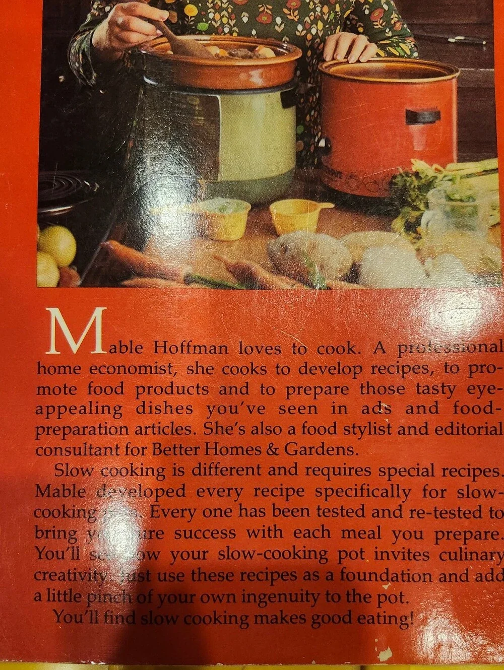 Vintage 1975 Crockery Cookery Cookbook by Mable Hoffman. 262 Tested Recipes.